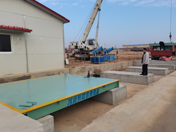 信陽商城河鳳橋河沙廠150噸地磅