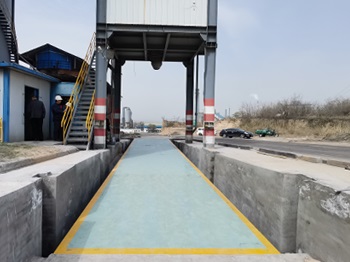 鞏義新世紀(jì)建工下料倉150噸地磅