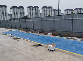 新鄉(xiāng)輝縣建筑住宅項(xiàng)目120噸地磅